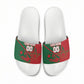 Personalized Morocco Football Slide Sandals Geometric Star Flag Soccer National Pride