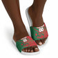 Personalized Morocco Football Slide Sandals Geometric Star Flag Soccer National Pride
