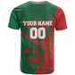 Personalized Morocco Football T shirt Geometric Star Flag Soccer National Pride