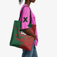 Personalized Morocco Football Tote Bag Geometric Star Flag Soccer National Pride