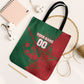 Personalized Morocco Football Tote Bag Geometric Star Flag Soccer National Pride