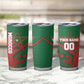 Personalized Morocco Football Tumbler Cup Geometric Star Flag Soccer National Pride