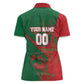 Personalized Morocco Football Women Polo Shirt Geometric Star Flag Soccer National Pride