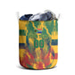 Personalized South Africa Football Laundry Basket South African Flag Inspiration - Soccer Graphic Bold Color Blocks