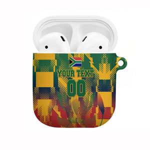 Personalized South Africa Football AirPods Case South African Flag Inspiration - Soccer Graphic Bold Color Blocks