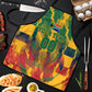Personalized South Africa Football Apron South African Flag Inspiration - Soccer Graphic Bold Color Blocks