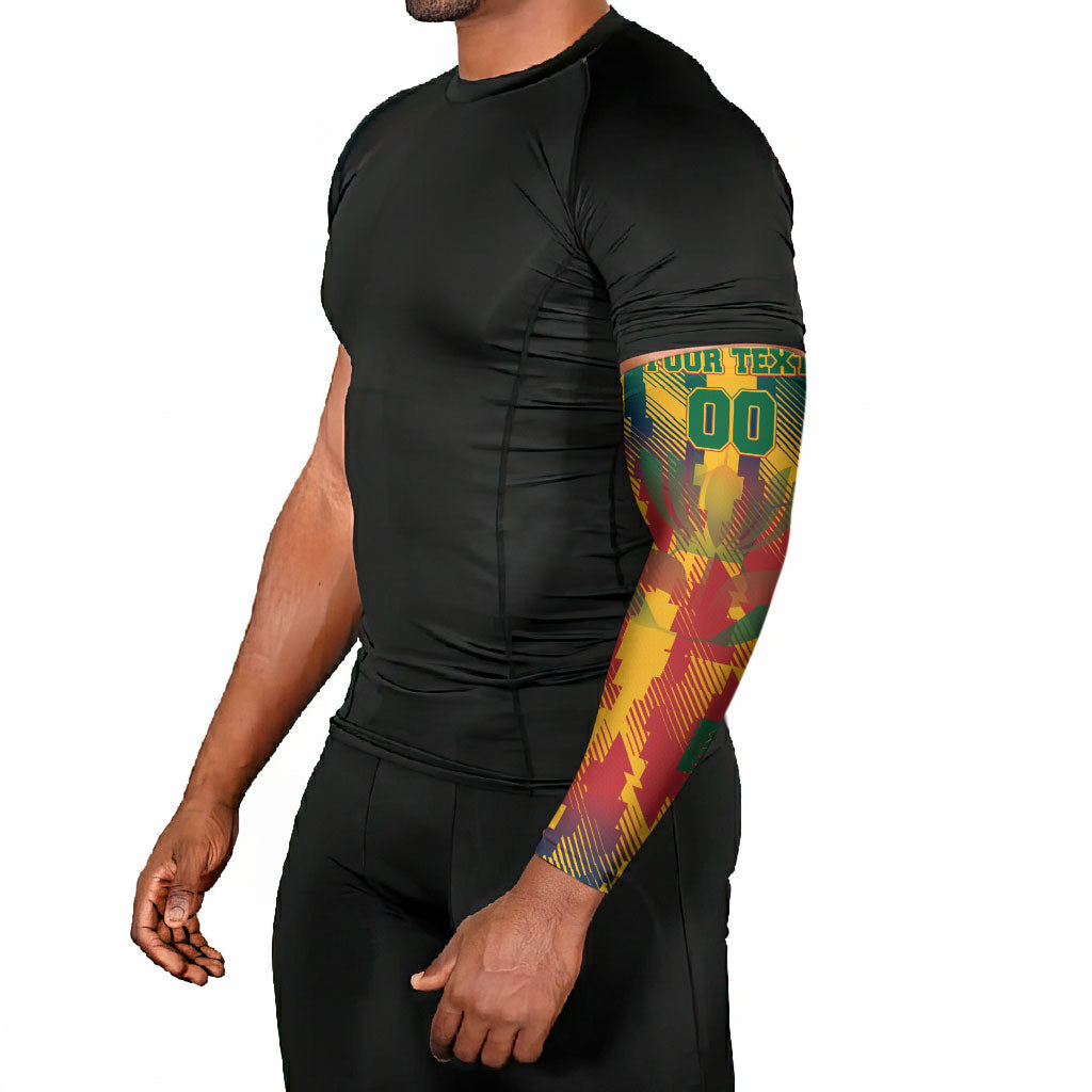 Personalized South Africa Football Arm Sleeves South African Flag Inspiration - Soccer Graphic Bold Color Blocks