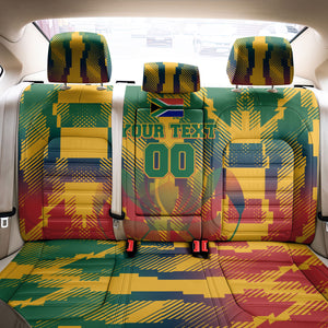 Personalized South Africa Football Back Car Seat Cover South African Flag Inspiration - Soccer Graphic Bold Color Blocks
