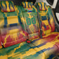 Personalized South Africa Football Back Car Seat Cover South African Flag Inspiration - Soccer Graphic Bold Color Blocks
