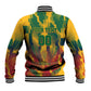Personalized South Africa Football Baseball Jacket South African Flag Inspiration - Soccer Graphic Bold Color Blocks