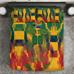 Personalized South Africa Football Bedding Set South African Flag Inspiration - Soccer Graphic Bold Color Blocks