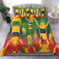 Personalized South Africa Football Bedding Set South African Flag Inspiration - Soccer Graphic Bold Color Blocks
