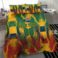 Personalized South Africa Football Bedding Set South African Flag Inspiration - Soccer Graphic Bold Color Blocks