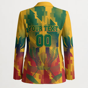 Personalized South Africa Football Blazer South African Flag Inspiration - Soccer Graphic Bold Color Blocks