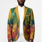 Personalized South Africa Football Blazer South African Flag Inspiration - Soccer Graphic Bold Color Blocks
