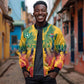 Personalized South Africa Football Bomber Jacket South African Flag Inspiration - Soccer Graphic Bold Color Blocks