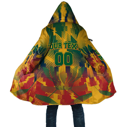Personalized South Africa Football Cloak South African Flag Inspiration - Soccer Graphic Bold Color Blocks