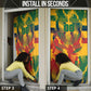 Personalized South Africa Football Door Cover South African Flag Inspiration - Soccer Graphic Bold Color Blocks