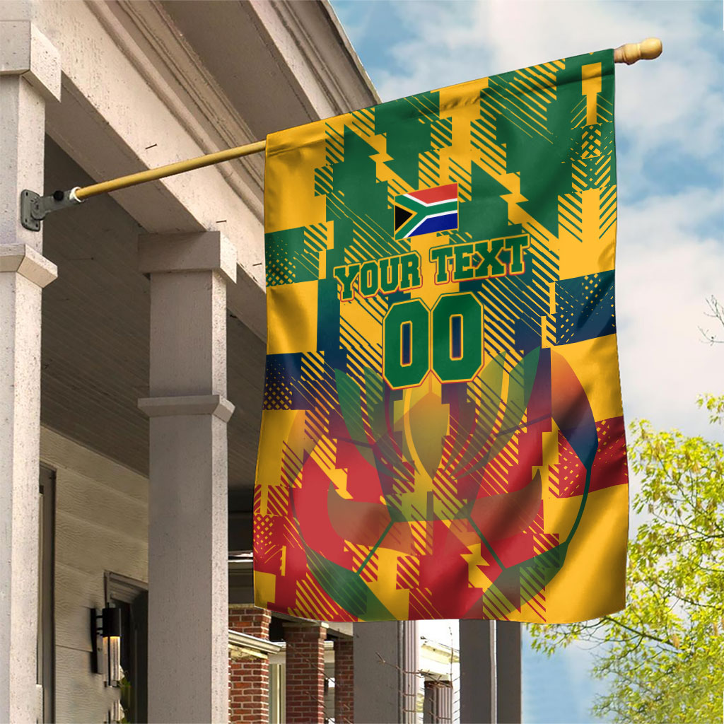 Personalized South Africa Football Garden Flag South African Flag Inspiration - Soccer Graphic Bold Color Blocks