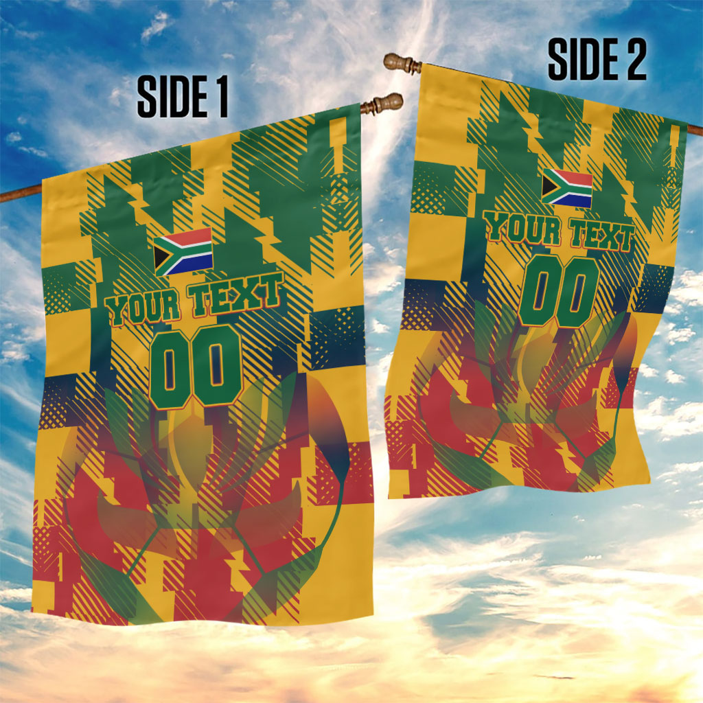 Personalized South Africa Football Garden Flag South African Flag Inspiration - Soccer Graphic Bold Color Blocks