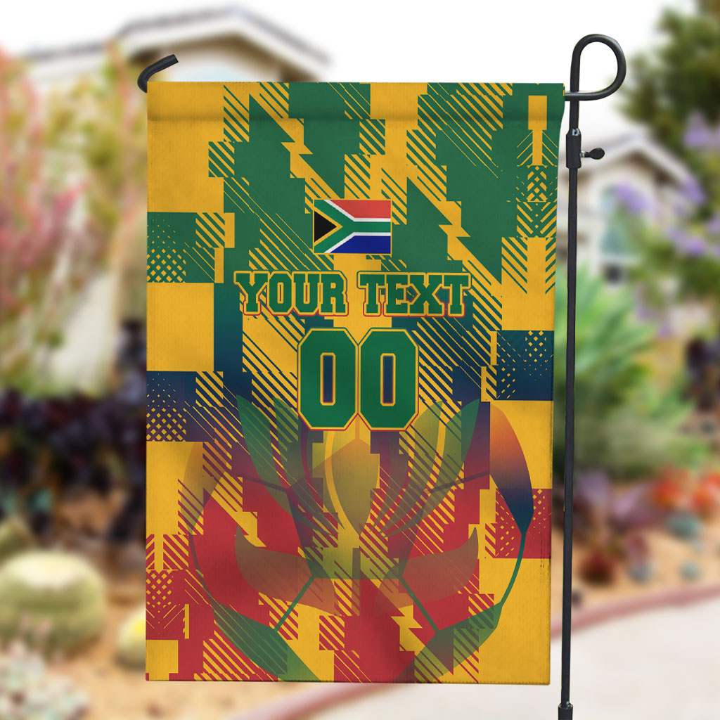 Personalized South Africa Football Garden Flag South African Flag Inspiration - Soccer Graphic Bold Color Blocks