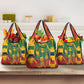 Personalized South Africa Football Grocery Bag South African Flag Inspiration - Soccer Graphic Bold Color Blocks