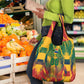 Personalized South Africa Football Grocery Bag South African Flag Inspiration - Soccer Graphic Bold Color Blocks