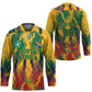 Personalized South Africa Football Hockey Jersey South African Flag Inspiration - Soccer Graphic Bold Color Blocks
