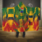 Personalized South Africa Football Hooded Blanket South African Flag Inspiration - Soccer Graphic Bold Color Blocks