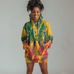 Personalized South Africa Football Hoodie Dress South African Flag Inspiration - Soccer Graphic Bold Color Blocks