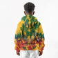 Personalized South Africa Football Kid Hoodie South African Flag Inspiration - Soccer Graphic Bold Color Blocks