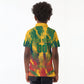 Personalized South Africa Football Kid Polo Shirt South African Flag Inspiration - Soccer Graphic Bold Color Blocks