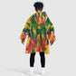 Personalized South Africa Football Kid Wearable Blanket Hoodie South African Flag Inspiration - Soccer Graphic Bold Color Blocks