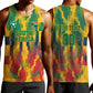 Personalized South Africa Football Men Tank Top South African Flag Inspiration - Soccer Graphic Bold Color Blocks