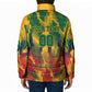 Personalized South Africa Football Padded Jacket South African Flag Inspiration - Soccer Graphic Bold Color Blocks