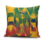 Personalized South Africa Football Pillow Cover South African Flag Inspiration - Soccer Graphic Bold Color Blocks
