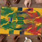 Personalized South Africa Football Puzzle South African Flag Inspiration - Soccer Graphic Bold Color Blocks