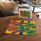Personalized South Africa Football Puzzle South African Flag Inspiration - Soccer Graphic Bold Color Blocks