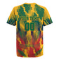 Personalized South Africa Football Rugby Jersey South African Flag Inspiration - Soccer Graphic Bold Color Blocks