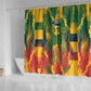 Personalized South Africa Football Shower Curtain South African Flag Inspiration - Soccer Graphic Bold Color Blocks