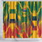 Personalized South Africa Football Shower Curtain South African Flag Inspiration - Soccer Graphic Bold Color Blocks