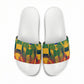 Personalized South Africa Football Slide Sandals South African Flag Inspiration - Soccer Graphic Bold Color Blocks