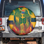 Personalized South Africa Football Spare Tire Cover South African Flag Inspiration - Soccer Graphic Bold Color Blocks