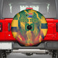 Personalized South Africa Football Spare Tire Cover South African Flag Inspiration - Soccer Graphic Bold Color Blocks