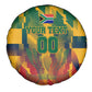 Personalized South Africa Football Spare Tire Cover South African Flag Inspiration - Soccer Graphic Bold Color Blocks