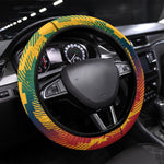 South Africa Football Steering Wheel Cover South African Flag Inspiration - Soccer Graphic Bold Color Blocks
