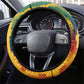 South Africa Football Steering Wheel Cover South African Flag Inspiration - Soccer Graphic Bold Color Blocks