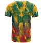 Personalized South Africa Football T shirt South African Flag Inspiration - Soccer Graphic Bold Color Blocks