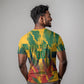 Personalized South Africa Football T shirt South African Flag Inspiration - Soccer Graphic Bold Color Blocks