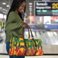 Personalized South Africa Football Travel Bag South African Flag Inspiration - Soccer Graphic Bold Color Blocks